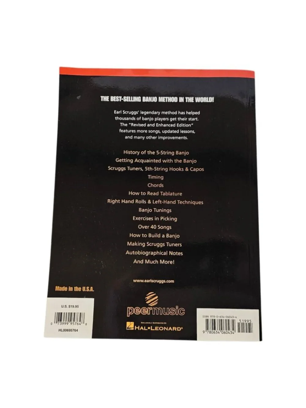 Earl Scruggs and the 5-String Banjo Revised Enhanced Edition Book Hal Leonard